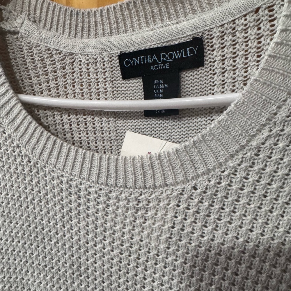 Cynthia Rowley Light Gray Knit Top
